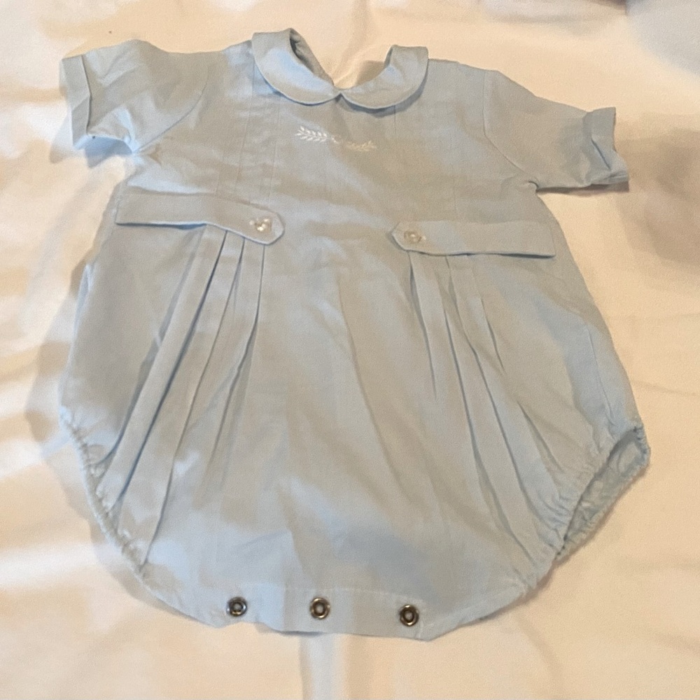 3-6 Month Light Blue Pastels Onesie